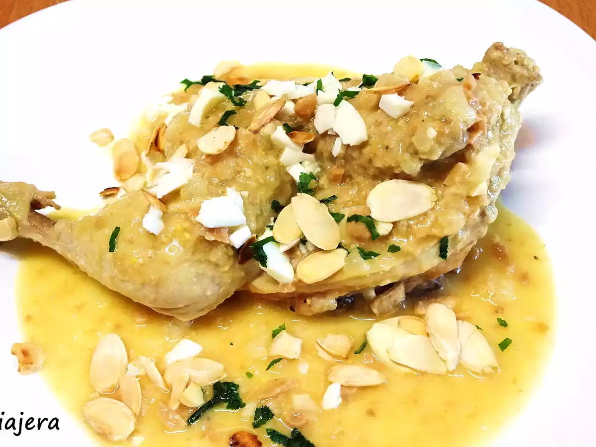 Pollito picantón en pepitoria