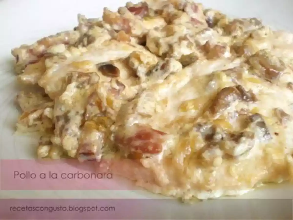 Pollo a la carbonara