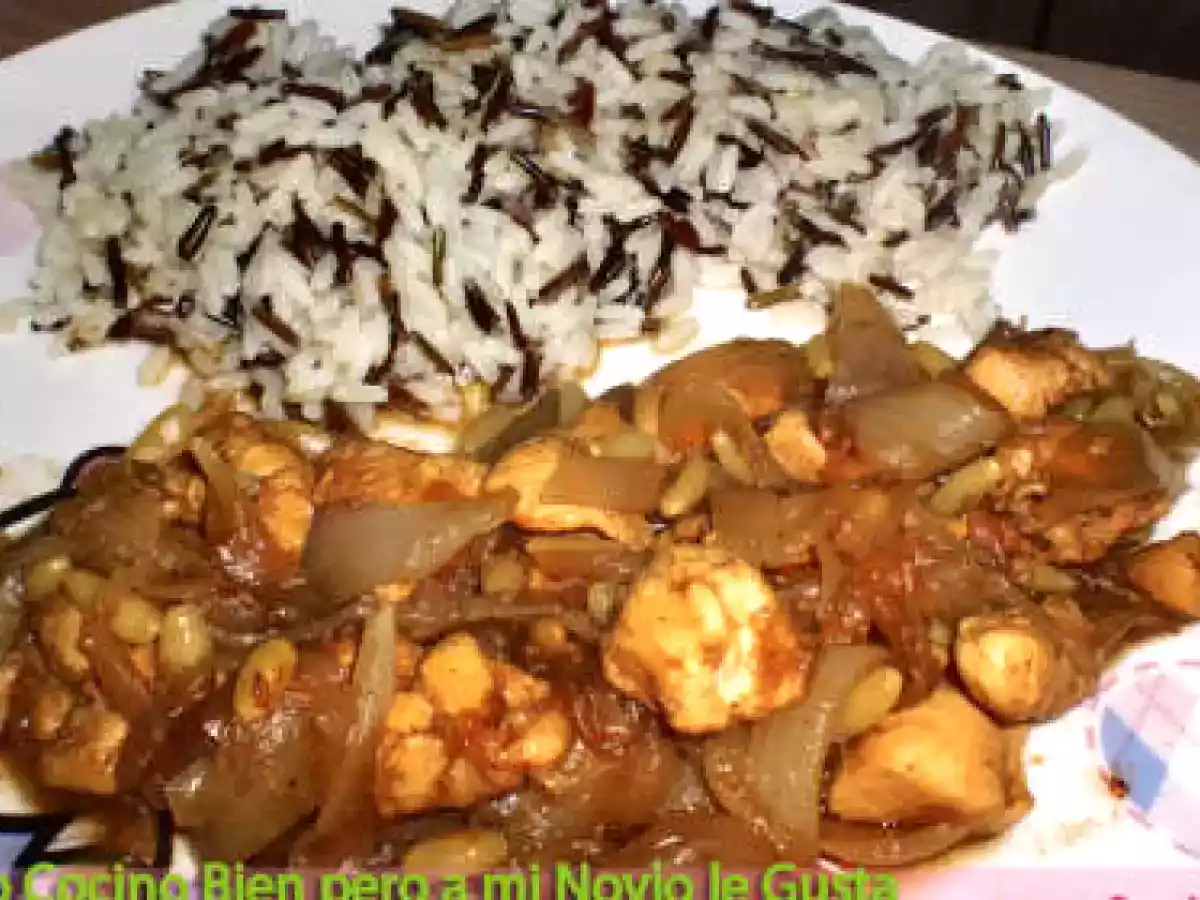 Pollo a la Coca Cola acompañado de Arroz Salvaje