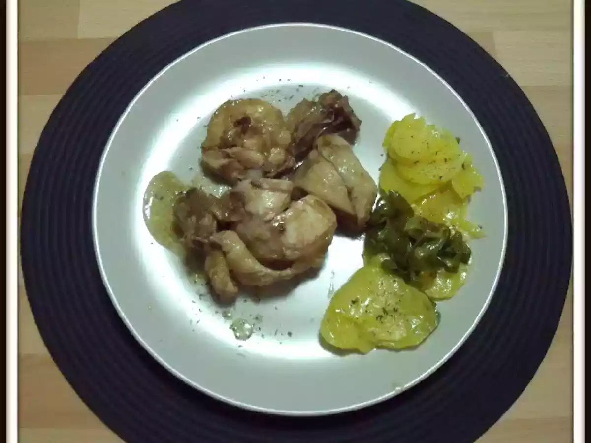 Pollo a la coca cola con patatas a lo pobre en microondas - foto 2