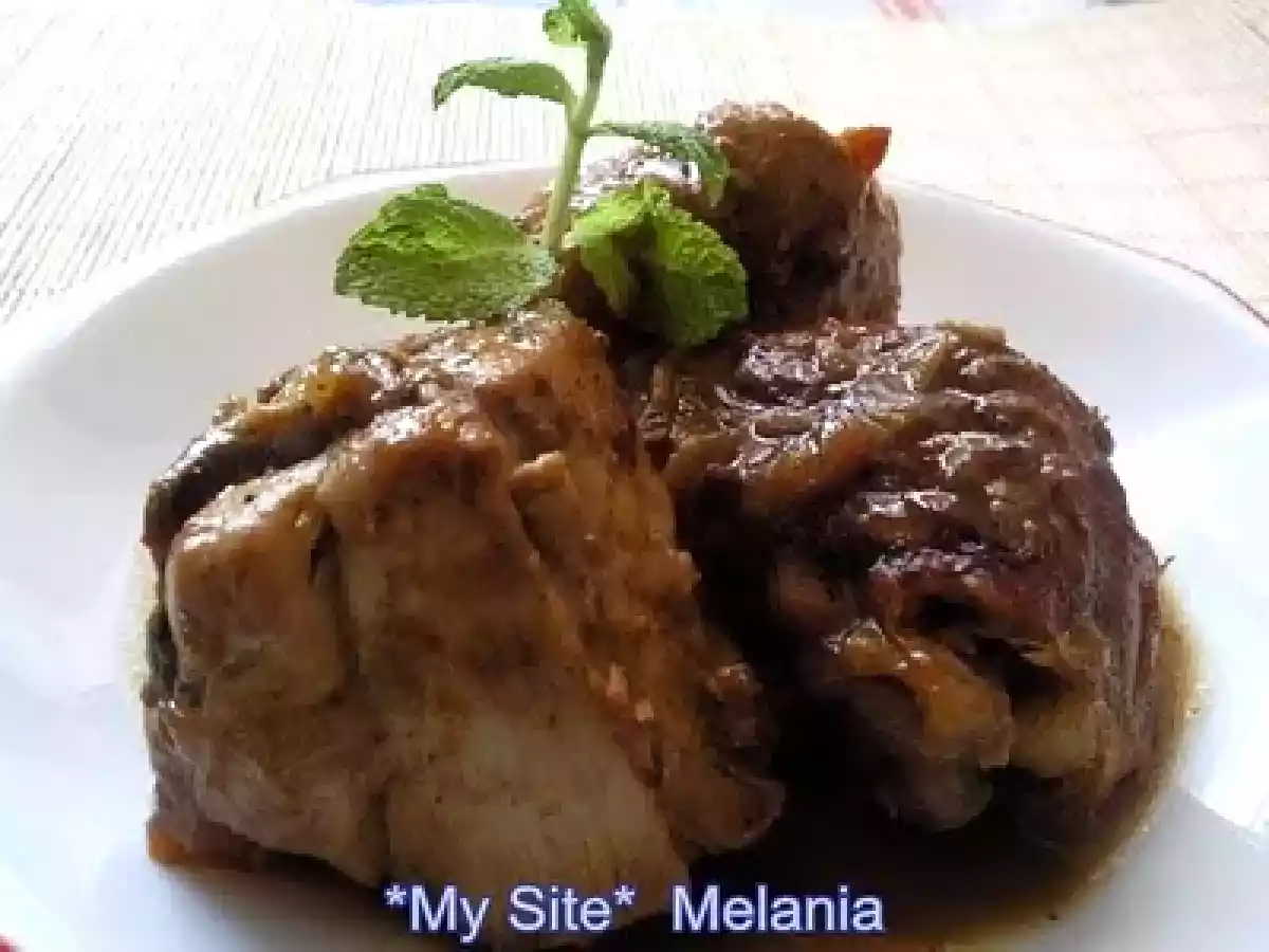 Pollo a la hierbabuena