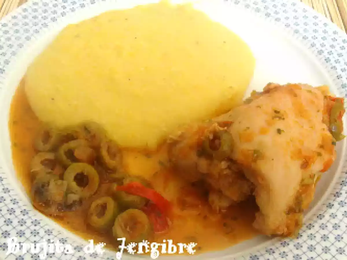 POLLO A LA TOSCANA ACOMPAÑADO DE POLENTA...UN HECHIZO CASERO!!! - foto 2