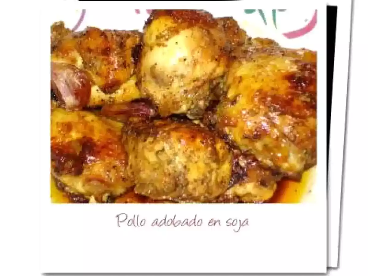 Pollo adobado en soja