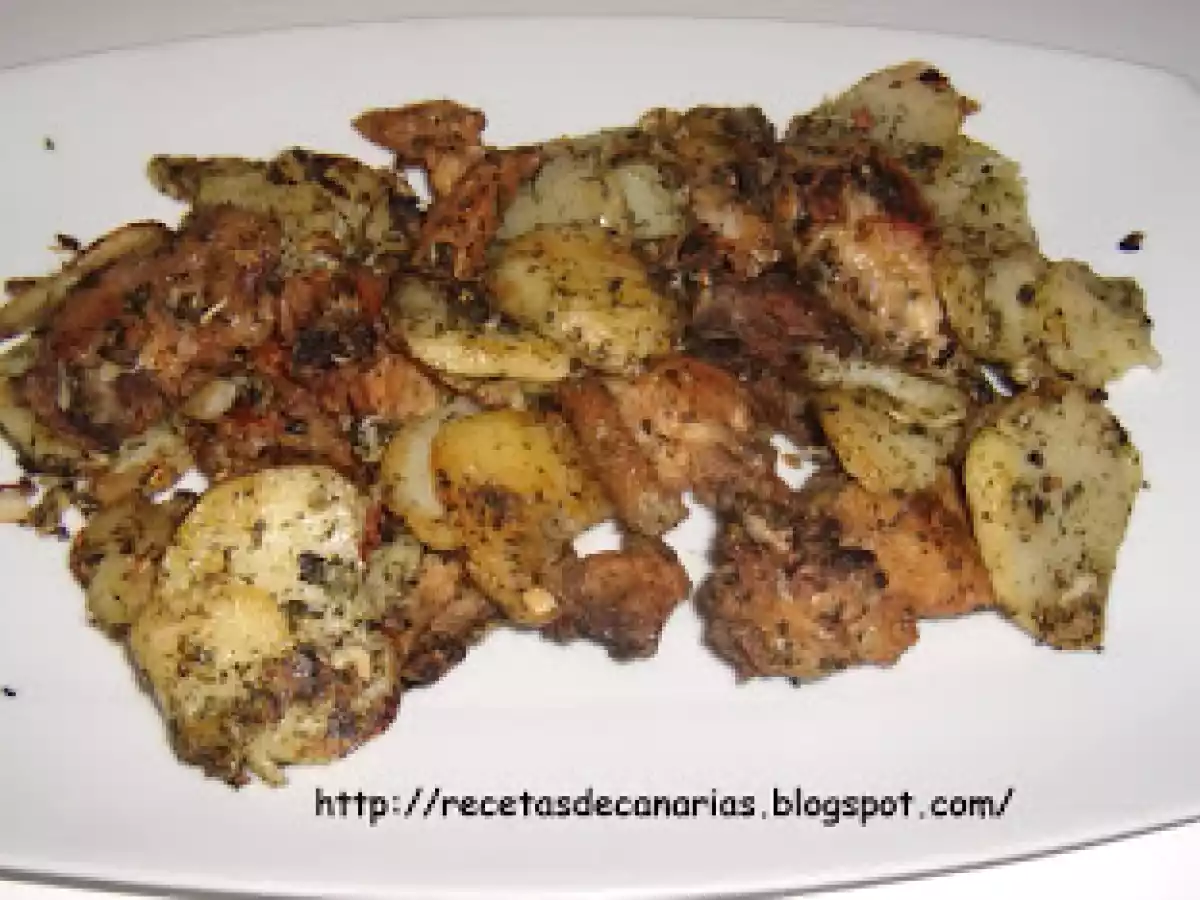 Pollo al ajo cabañil