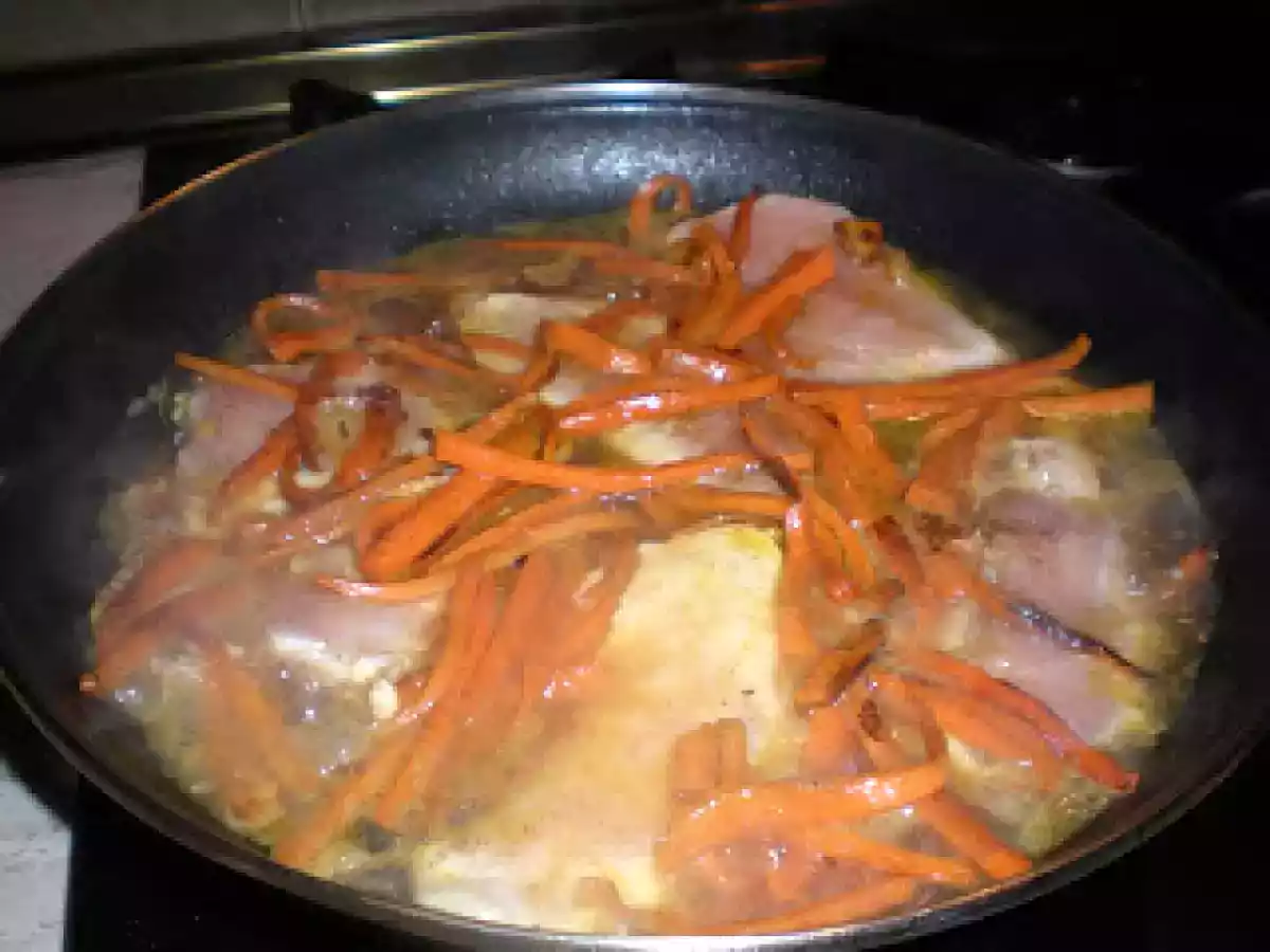 Pollo al brandy con zanahorias y champiñones - foto 4