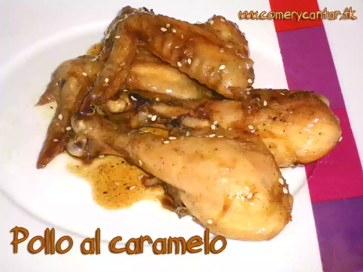 Pollo al caramelo con sésamo