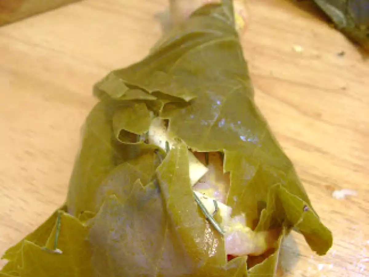 Pollo al Cartoccio de Hojas de Parra con Verduras - foto 3