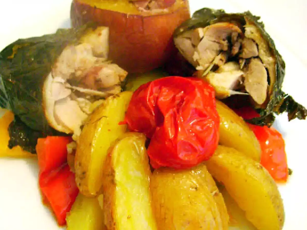 Pollo al Cartoccio de Hojas de Parra con Verduras - foto 11