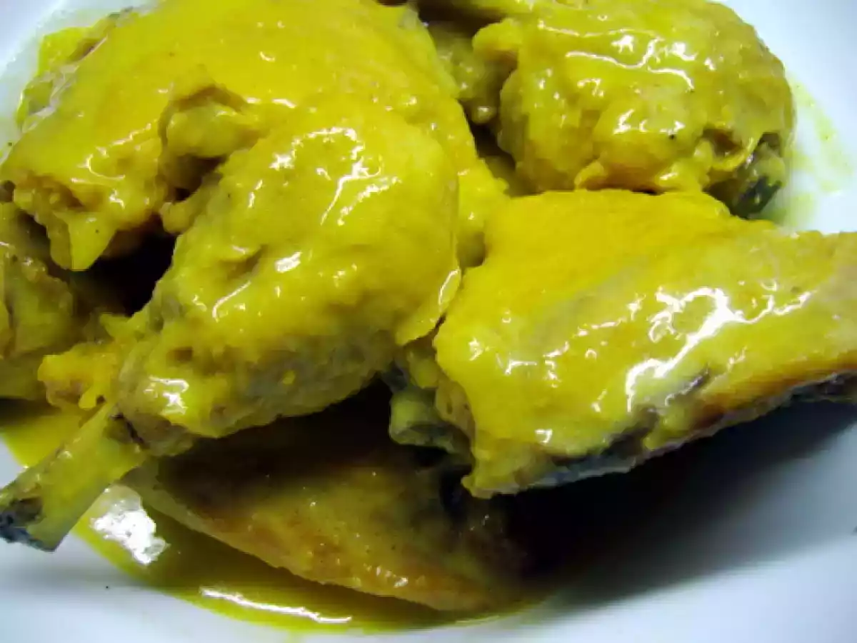 Pollo al cava con azafrán