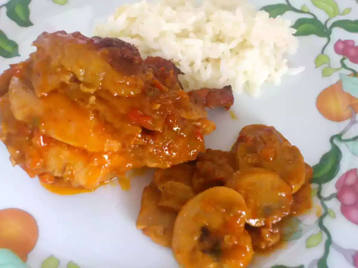 Pollo al chilindron thermomix