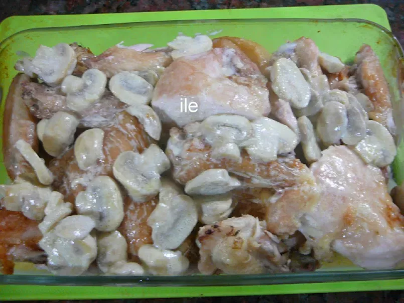 Pollo al horno con crema de champiñones, foto 10