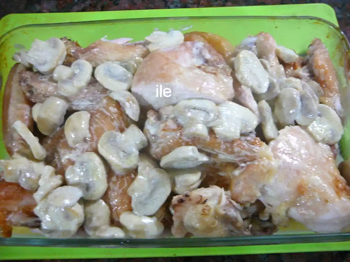 Pollo al horno con crema de champiñones - foto 10
