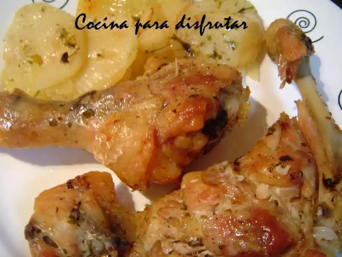 Pollo al horno con patatas - foto 2