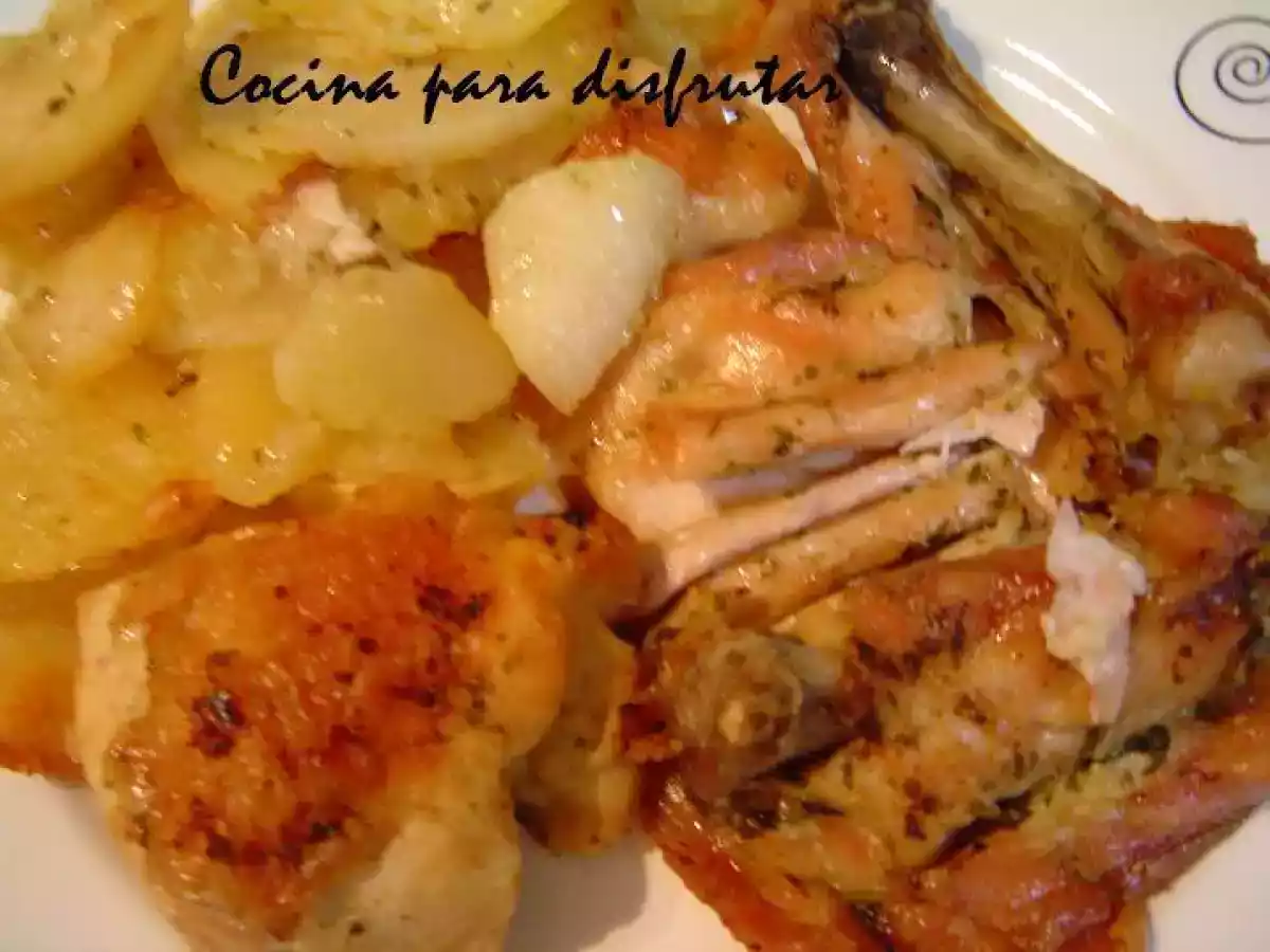 Pollo al horno con patatas - foto 3
