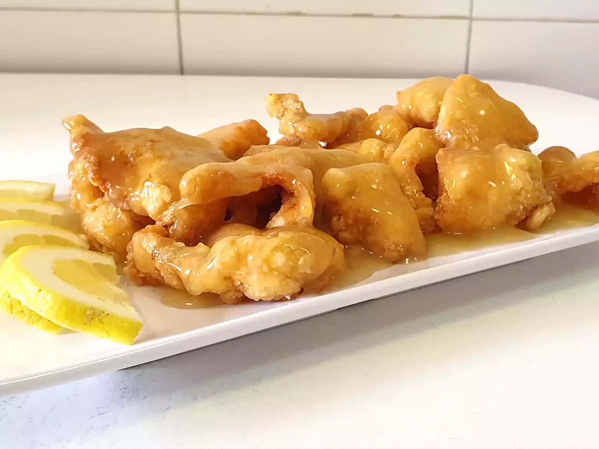 Pollo al limón al estilo chino