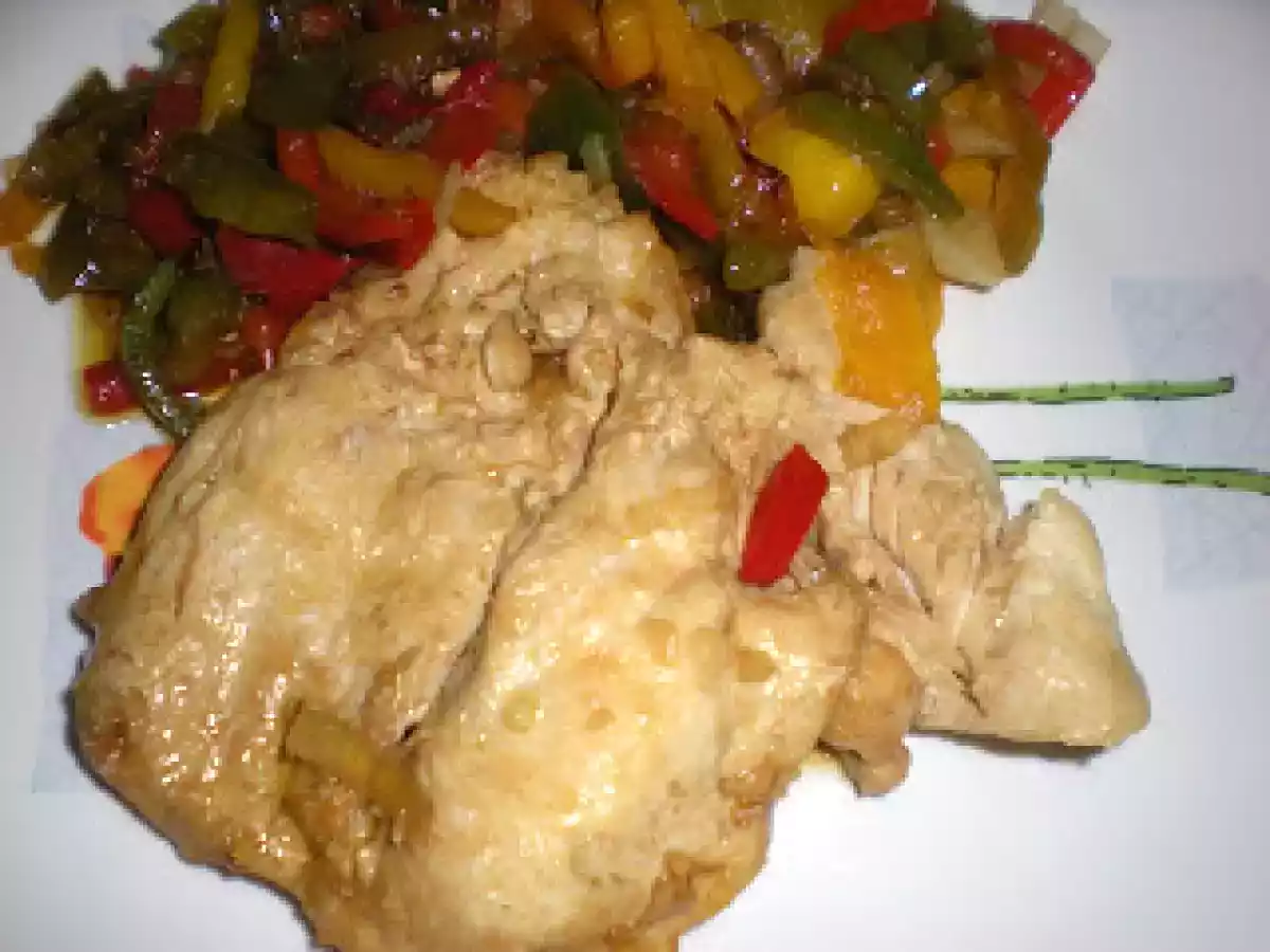 Pollo al vino de solera añeja