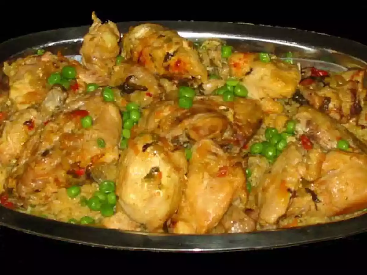 Pollo arvejado