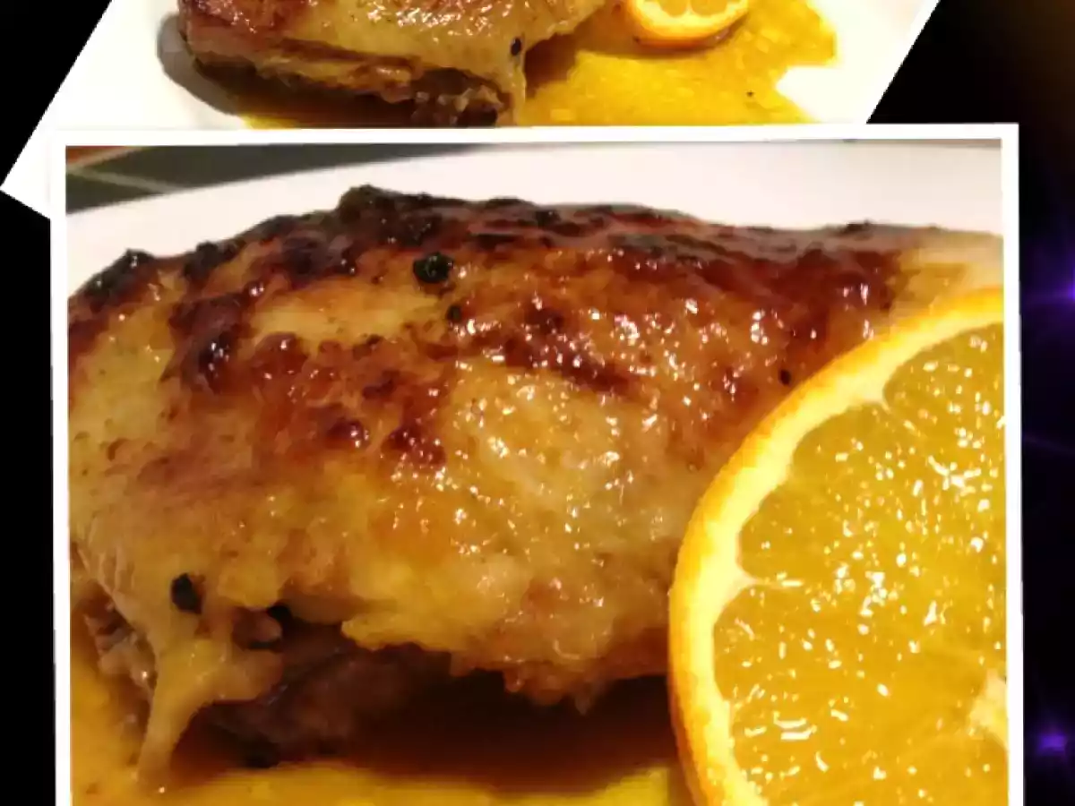 POLLO ASADO A LA NARANJA