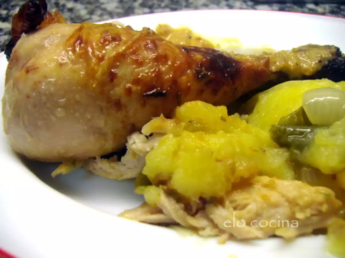 Pollo asado al estilo lechuza