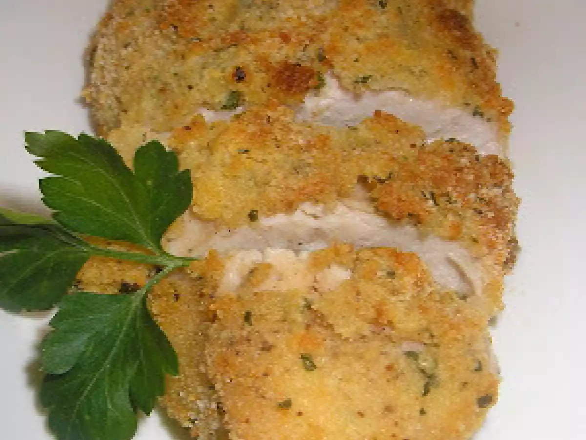 Pollo asado al parmesano.