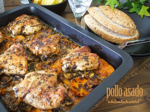 Pollo asado Chimichurri