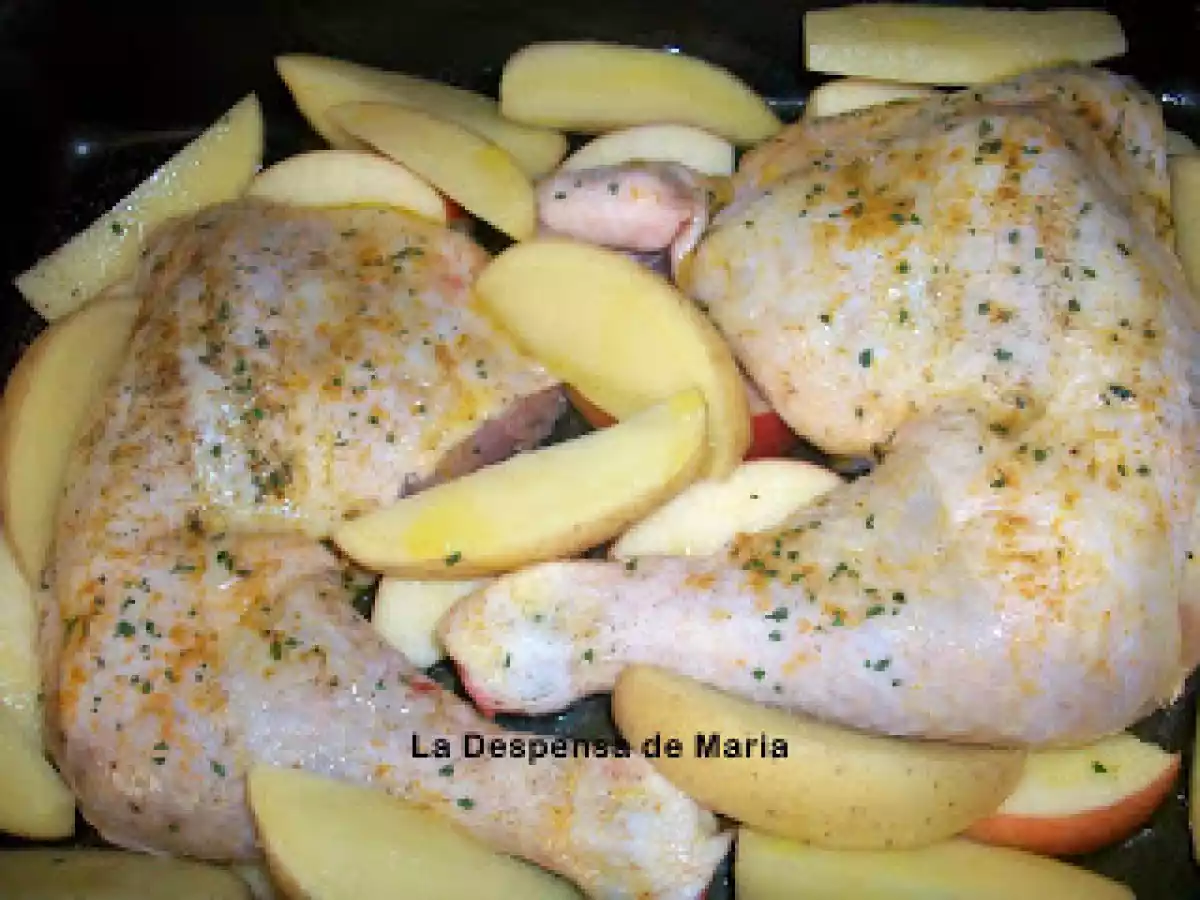POLLO ASADO CON MANZANA - foto 2