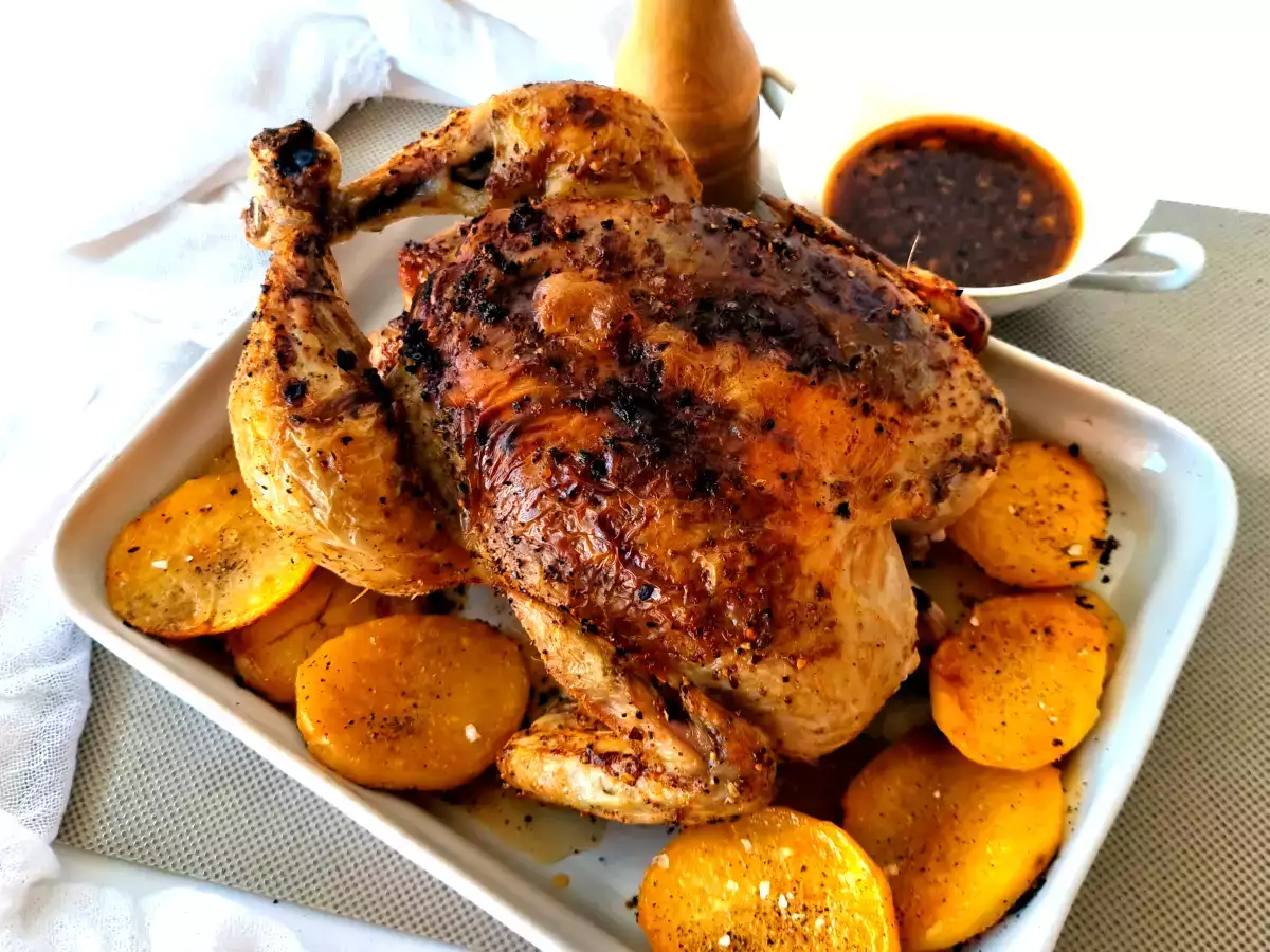 Pollo asado en freidora de aire (con condimento Montreal Steak ) - foto 3