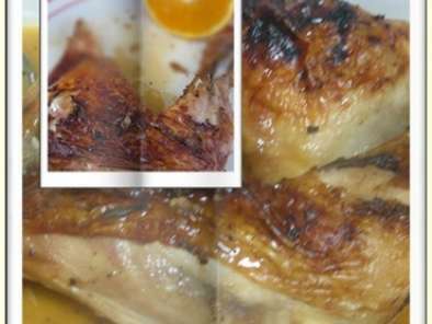 Pollo asado macerado con Oporto