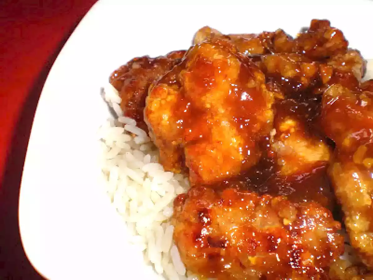 Pollo chino a la naranja al horno