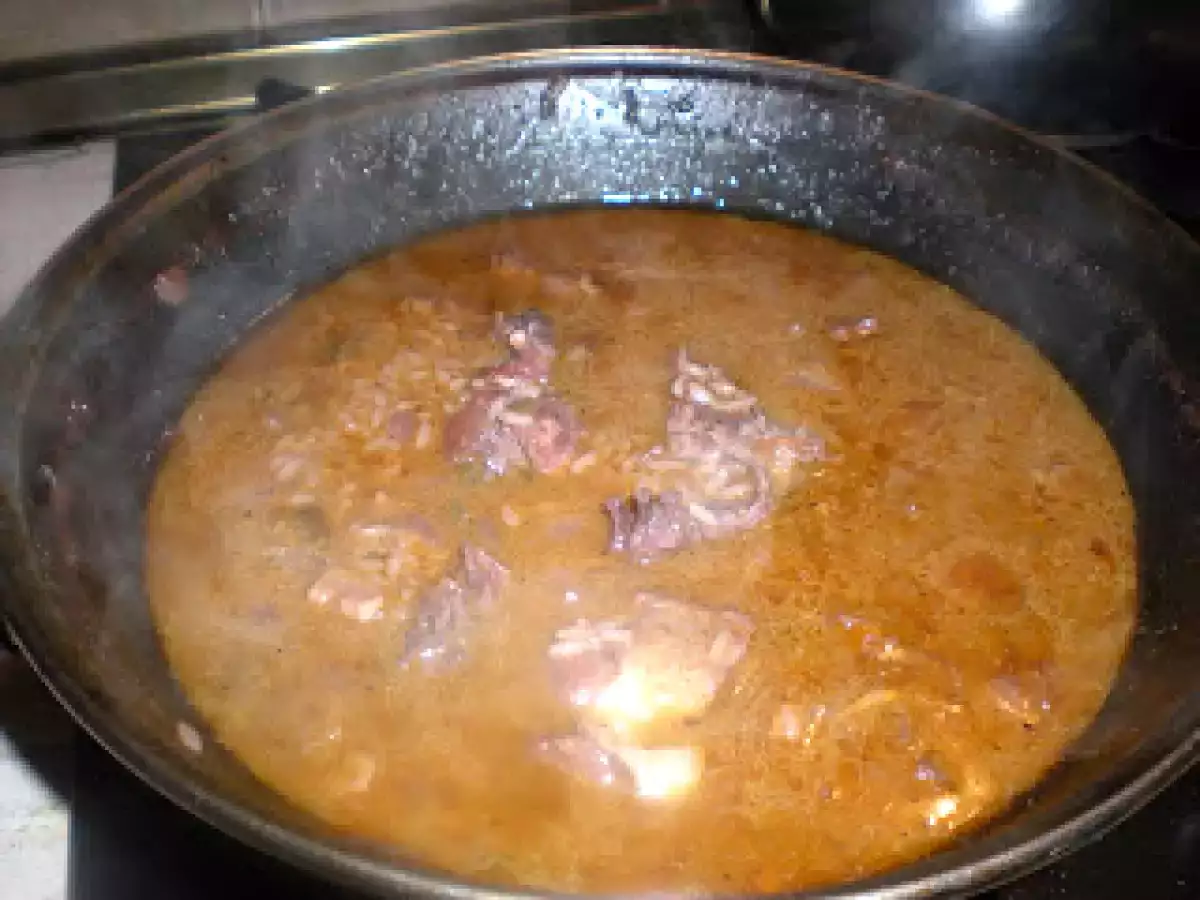 Pollo con arroz caldoso al vino tinto - foto 6