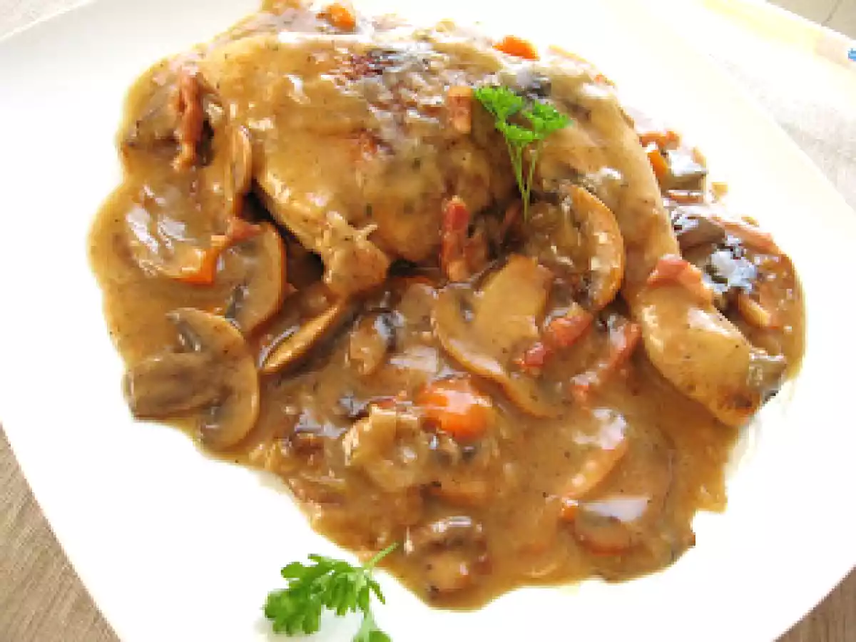 Pollo con bacón al Oporto | Recetas de Cocina