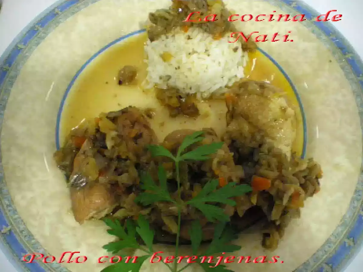 POLLO CON BERENJENAS. - foto 3