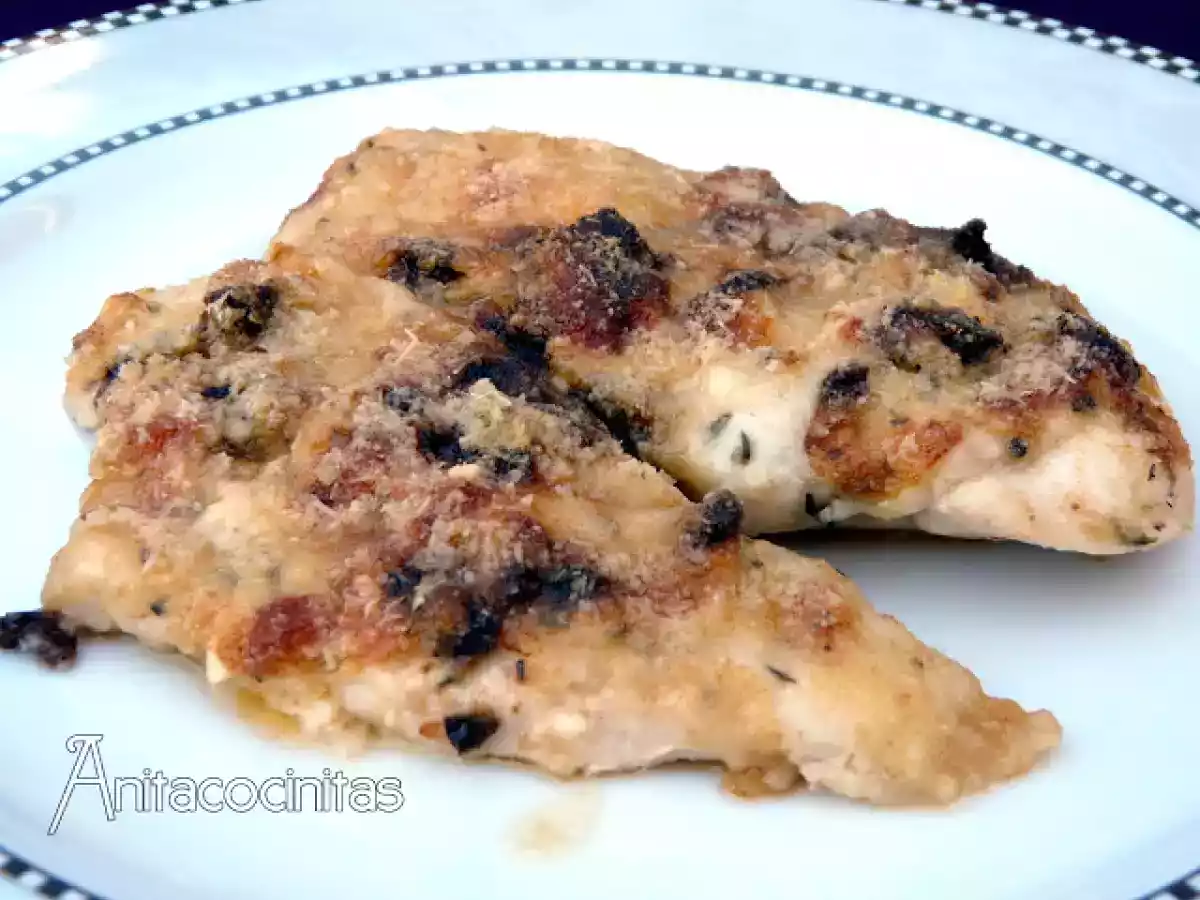 Pollo con costra a la italiana