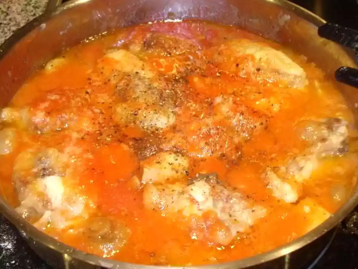 Pollo con funghi (Pollo con setas) - foto 2