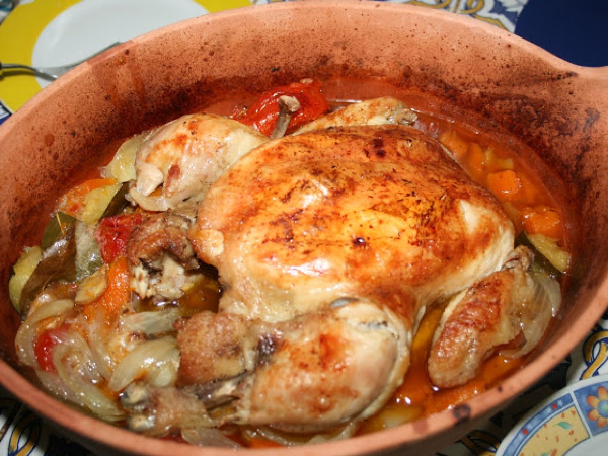 Pollo con patatas y calabaza Receta Petitchef