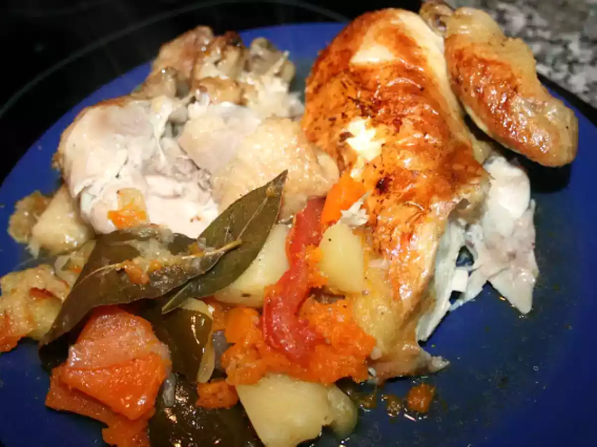 Pollo con patatas y calabaza - foto 2