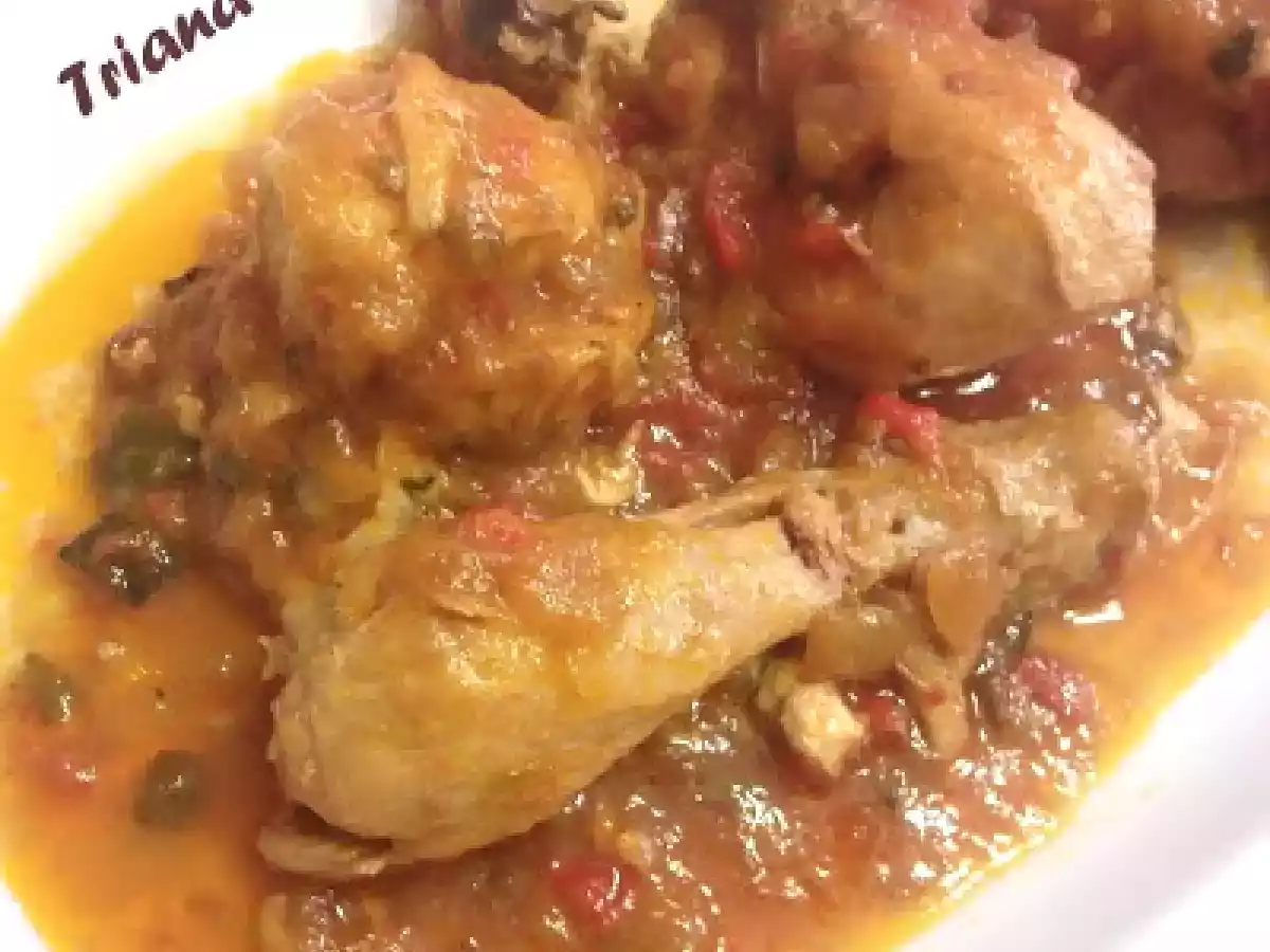 Pollo con pisto de verduras