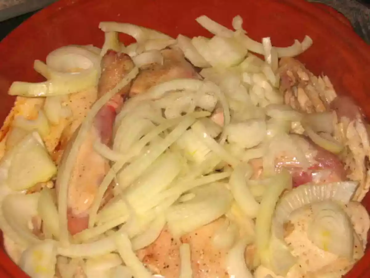 Pollo con salsa de cebolla y queso - foto 8