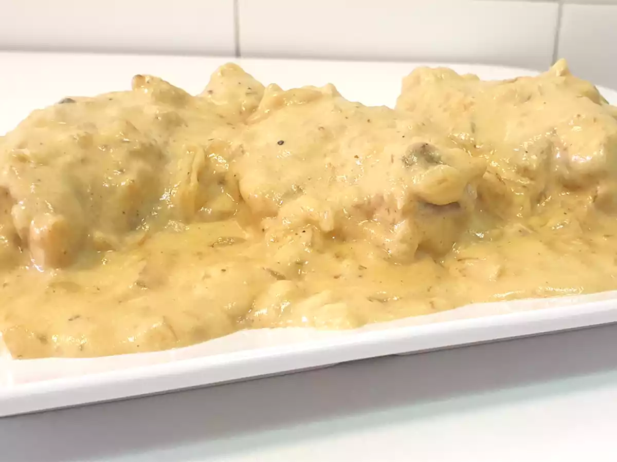 Pollo con salsa de mostaza