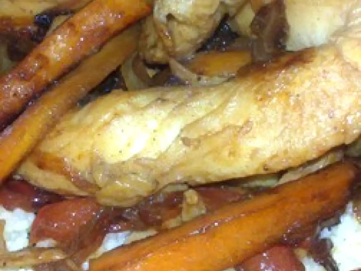 POLLO CON SALSA DE SOJA Y MIEL