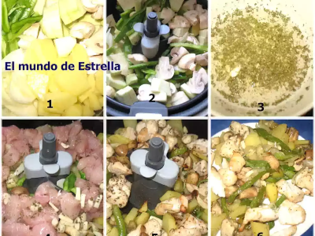 Pollo con Verduras en Actifry