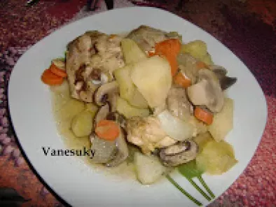 Pollo con verduras en bolsa