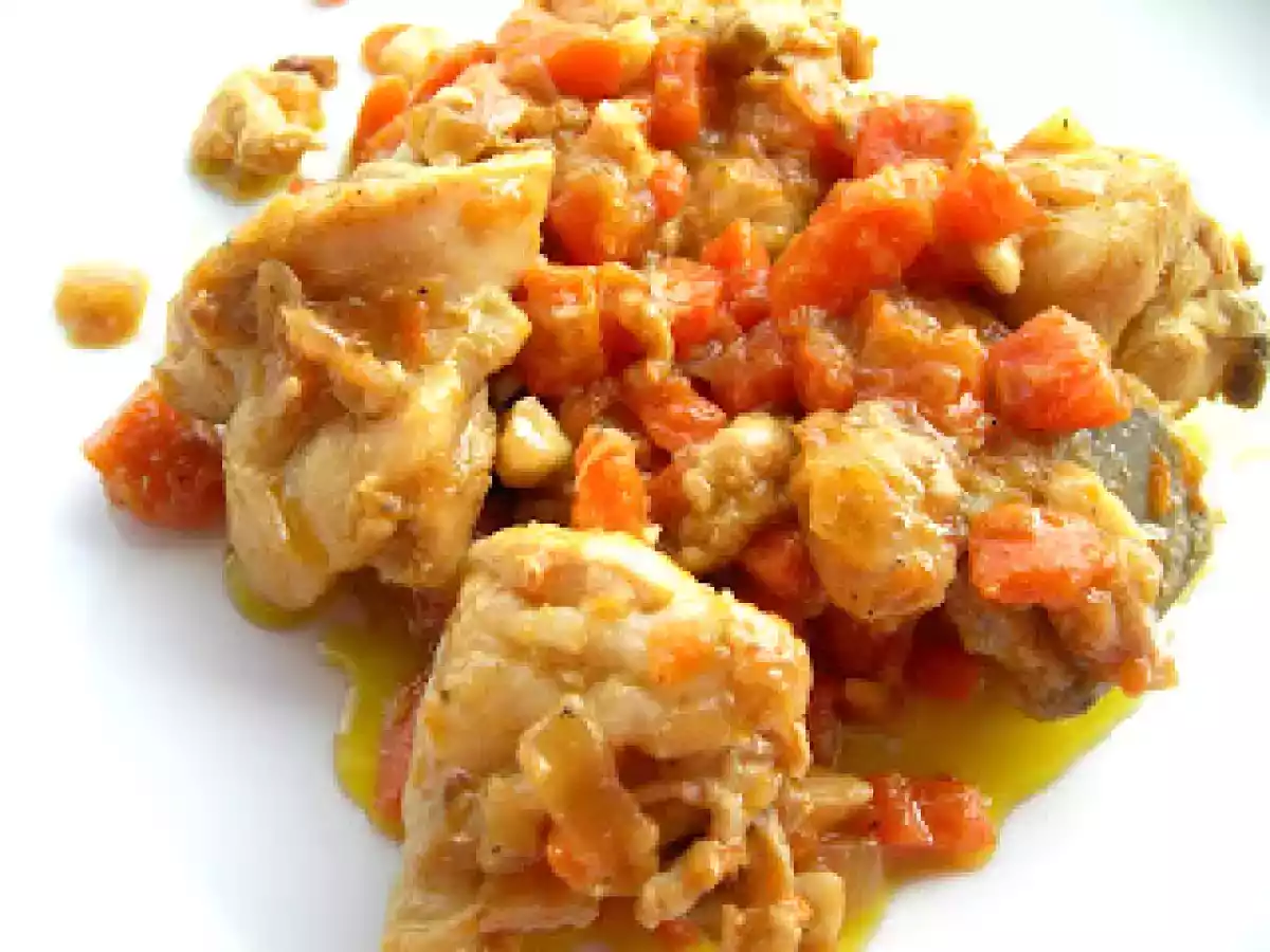 Pollo con zanahorias. Paso a paso