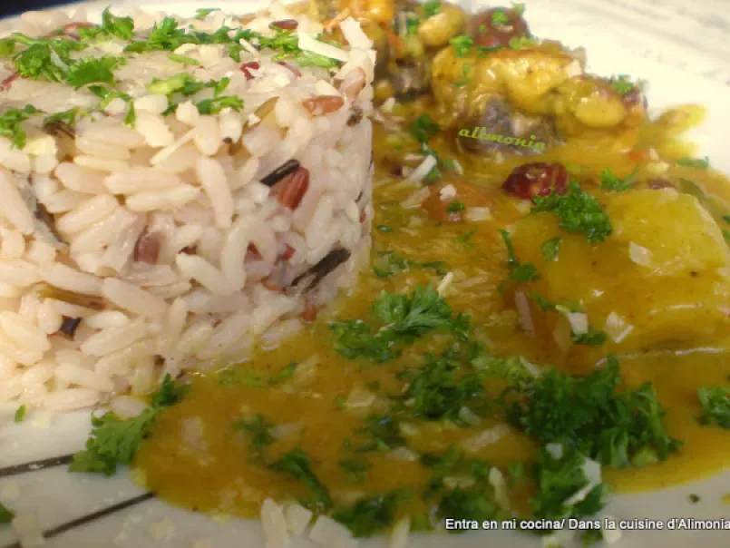 Pollo curry- frutos secos-platanos - foto 2