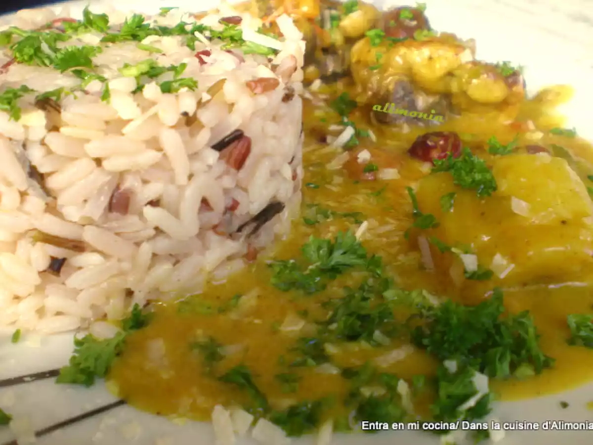 Pollo curry- frutos secos-platanos - foto 2