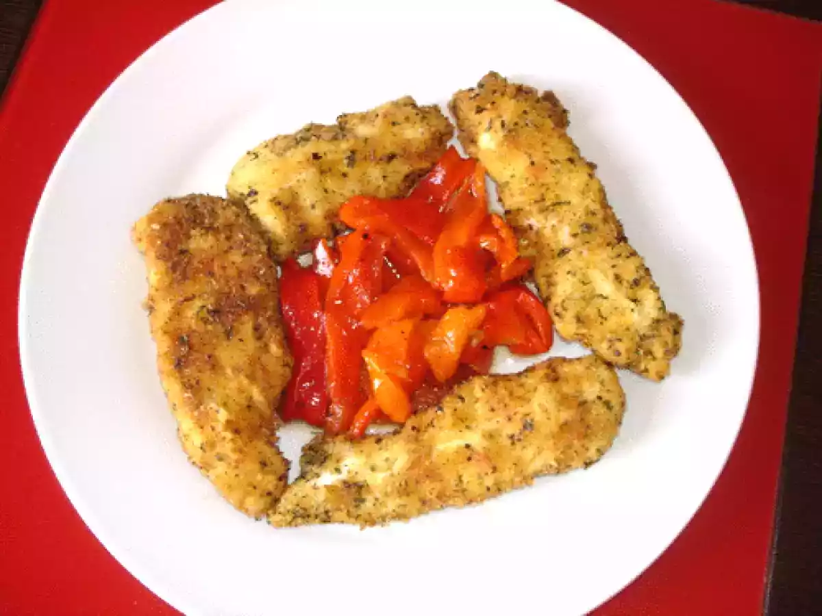 Pollo empanado con hierbas aromáticas