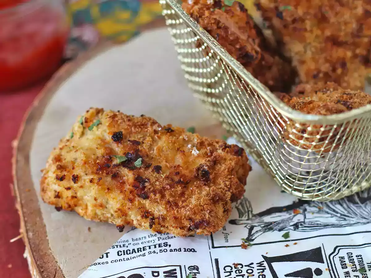 Pollo empanado en freidora de aire: crujiente, fácil y listo en 20 minutos - foto 3