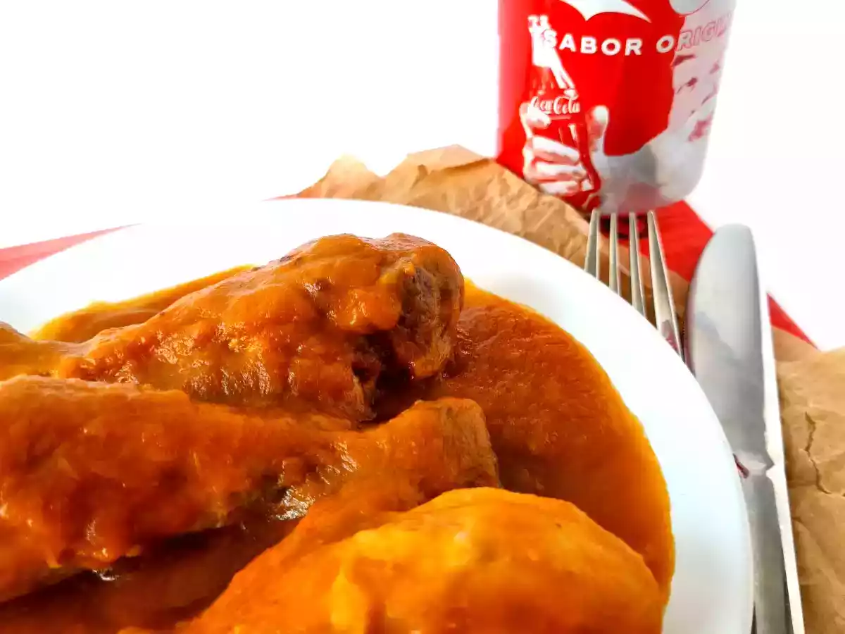 Pollo en salsa de Cocacola