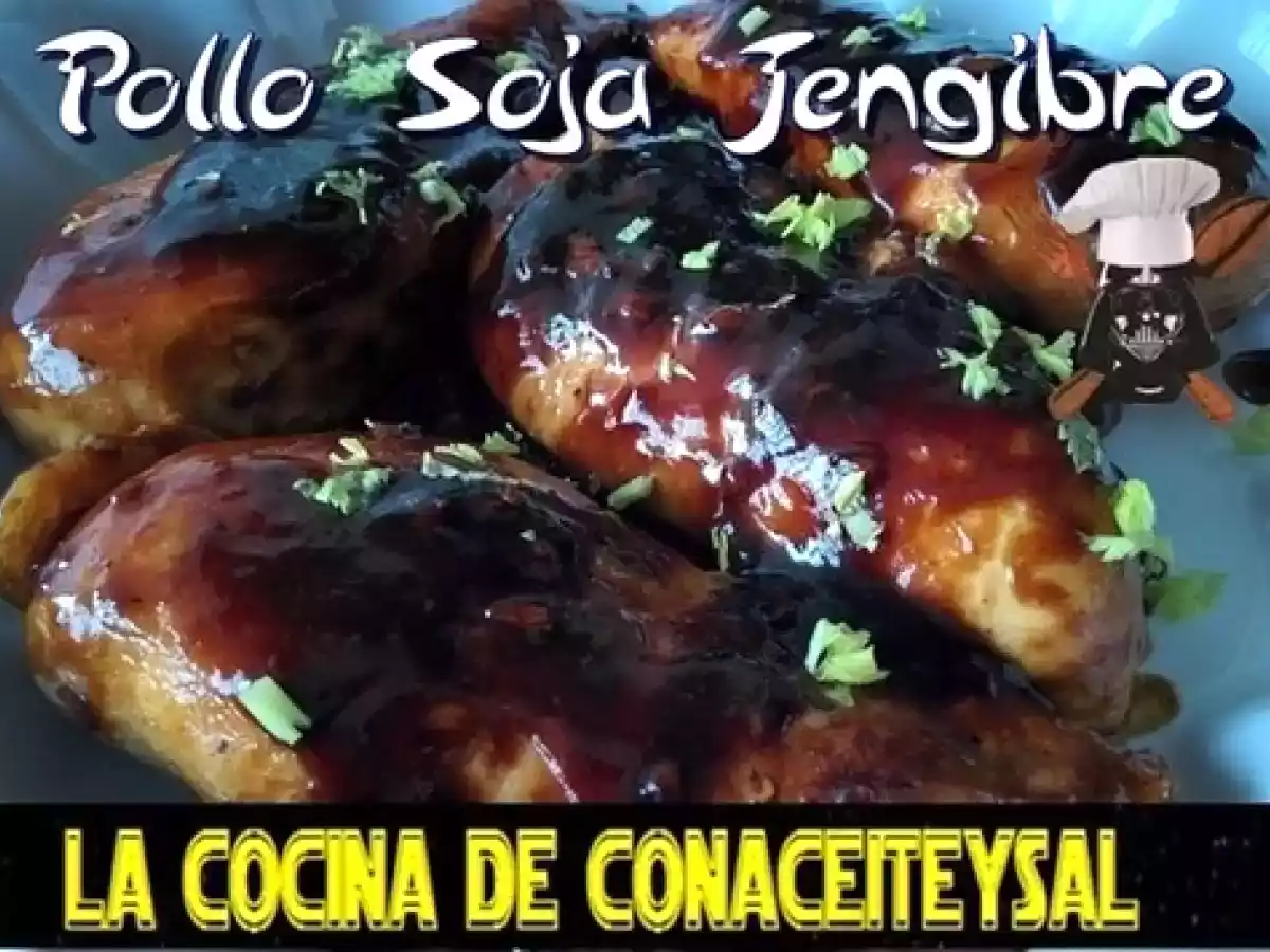 Pollo en salsa de Soja, Miel y Jengibre