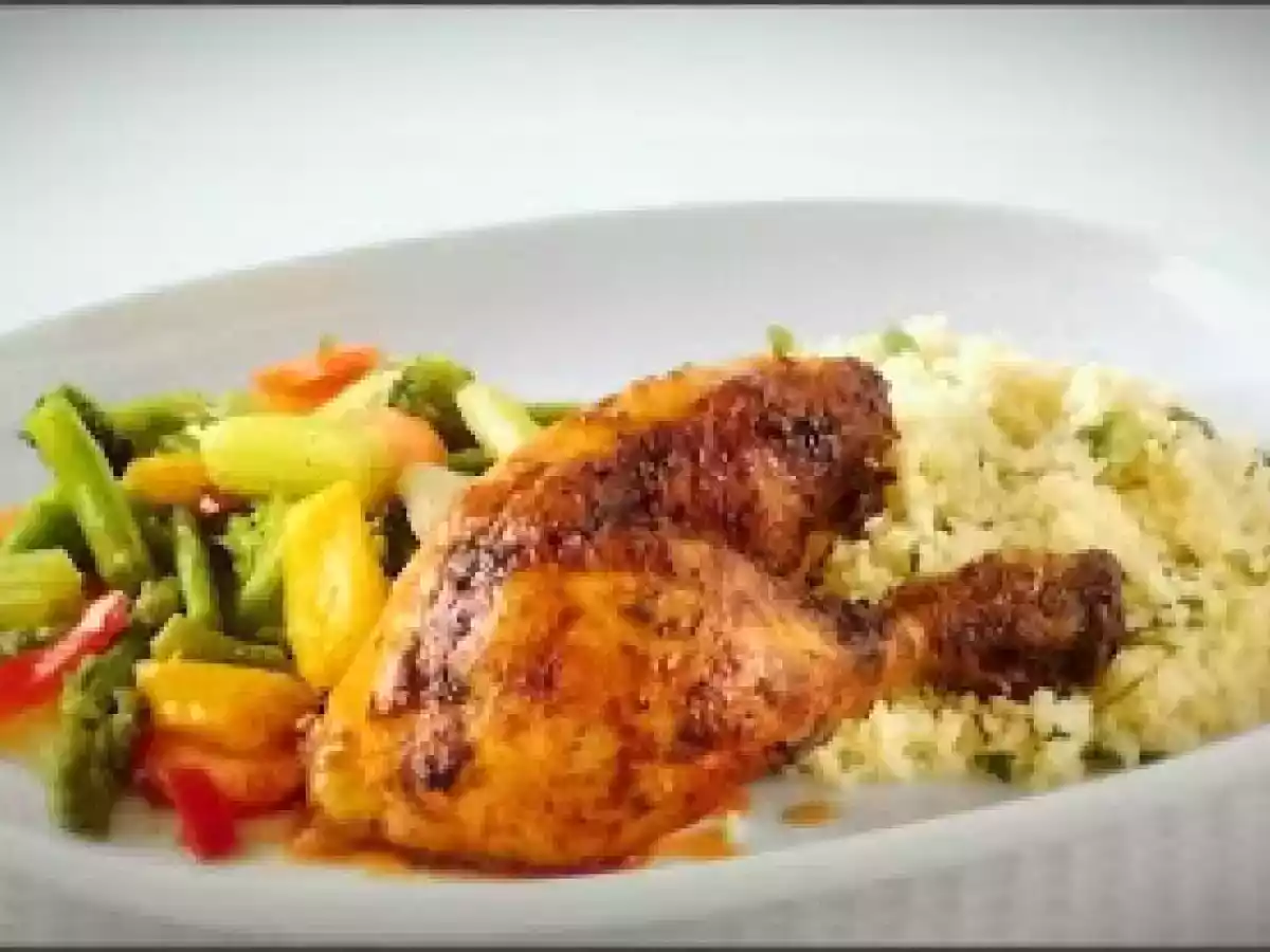 Pollo Provenzal con Couscous y Verduritas